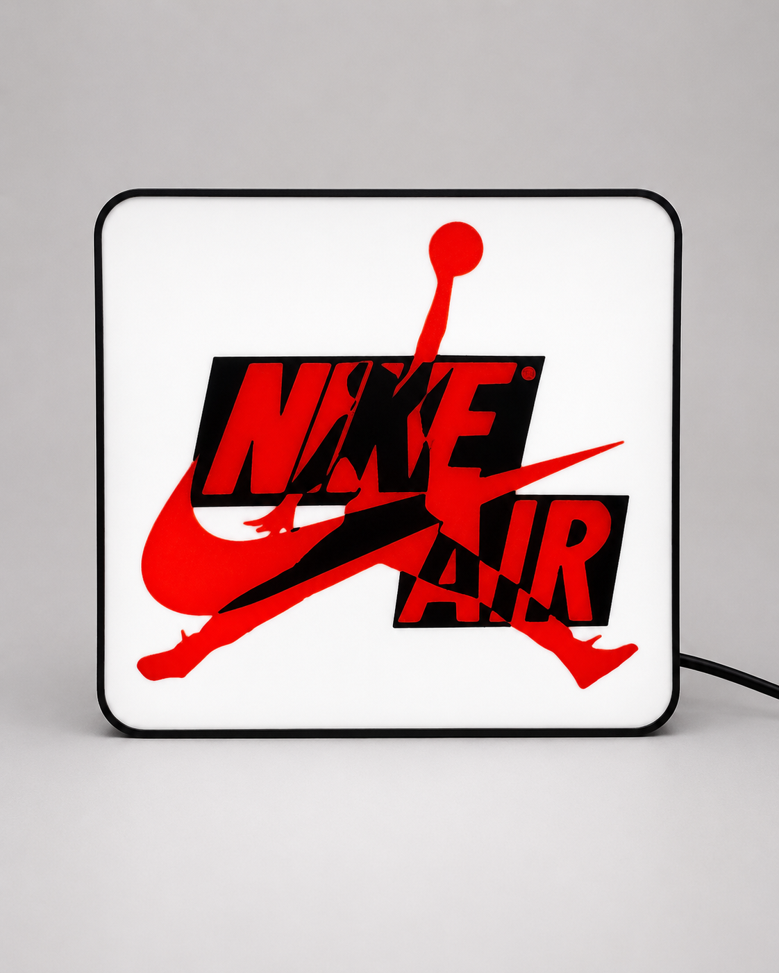 Custom Nike Air x Jordan Inspired LED Light Box | Square USB-C LED Sign Lamp