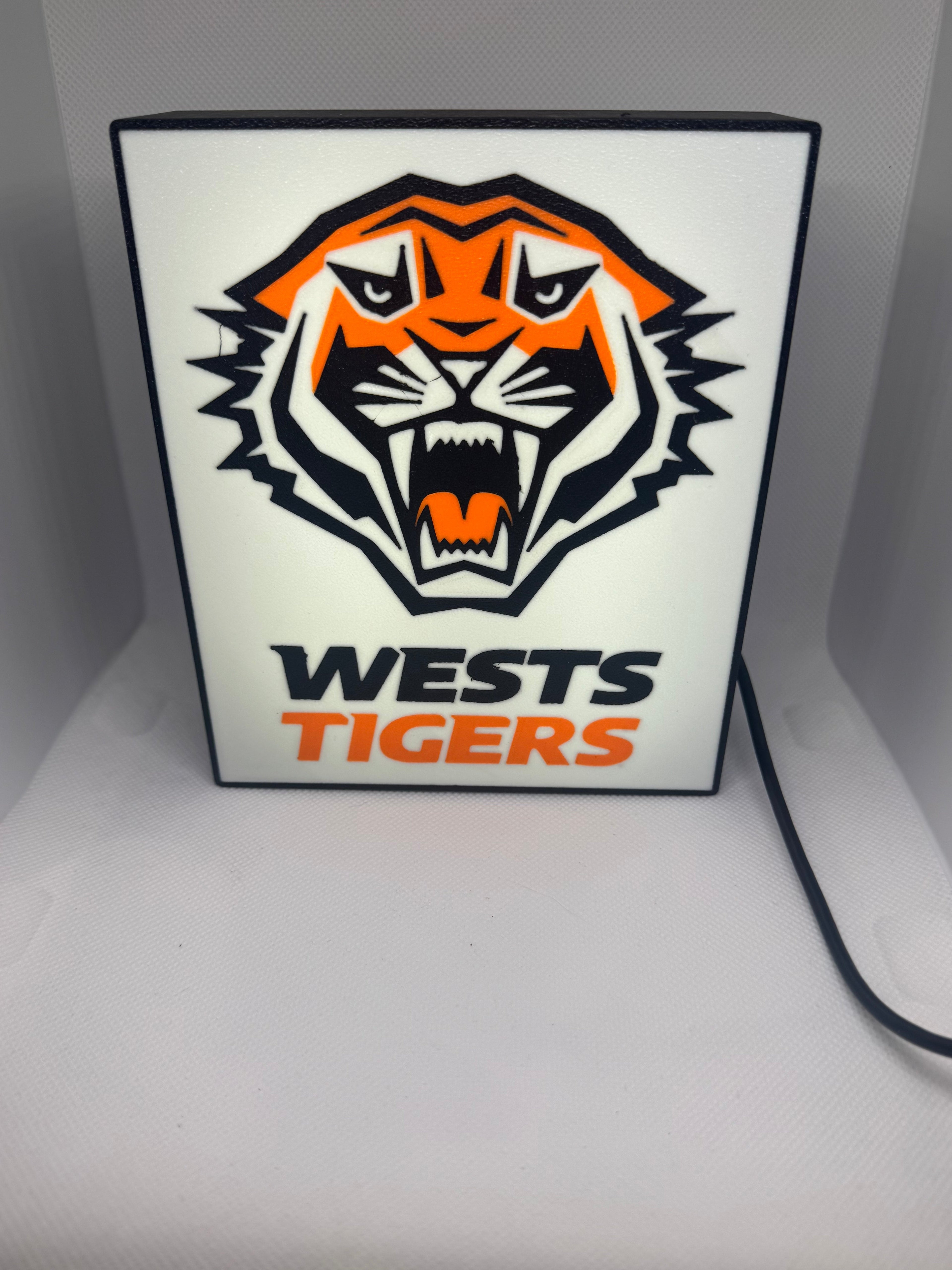 West Tigers NRL Team LED Lightbox – Perfect Sports Fan Gift!