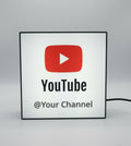 Custom YouTube Channel Name LED Light Box Sign – Personalized Creator Desk & Wall Decor