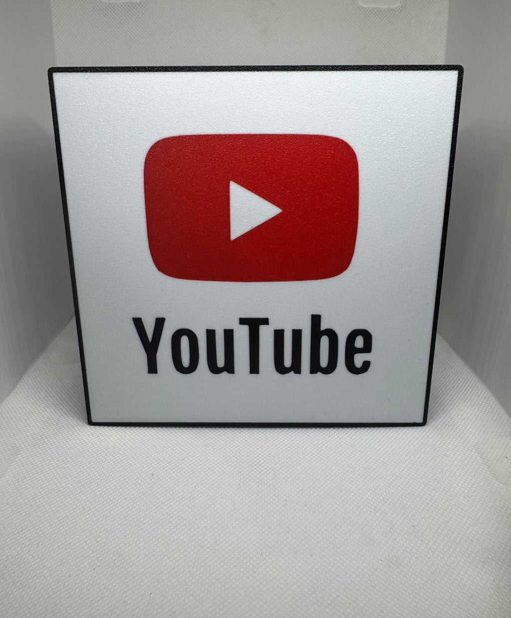 YouTube Logo LED Light Box Sign | Illuminated Official YouTube Creator Decor