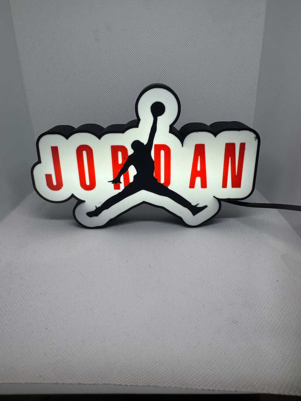 Custom Jordan Jumpman Inspired LED Sign | Basketball Decor |  USB-C Table Lamp