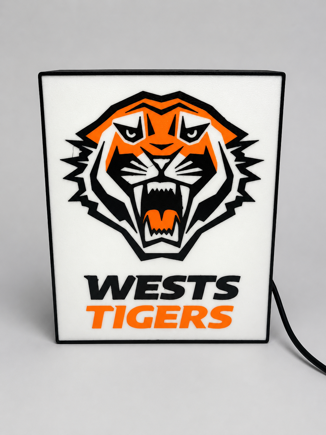 West Tigers NRL Team LED Lightbox – Perfect Sports Fan Gift!
