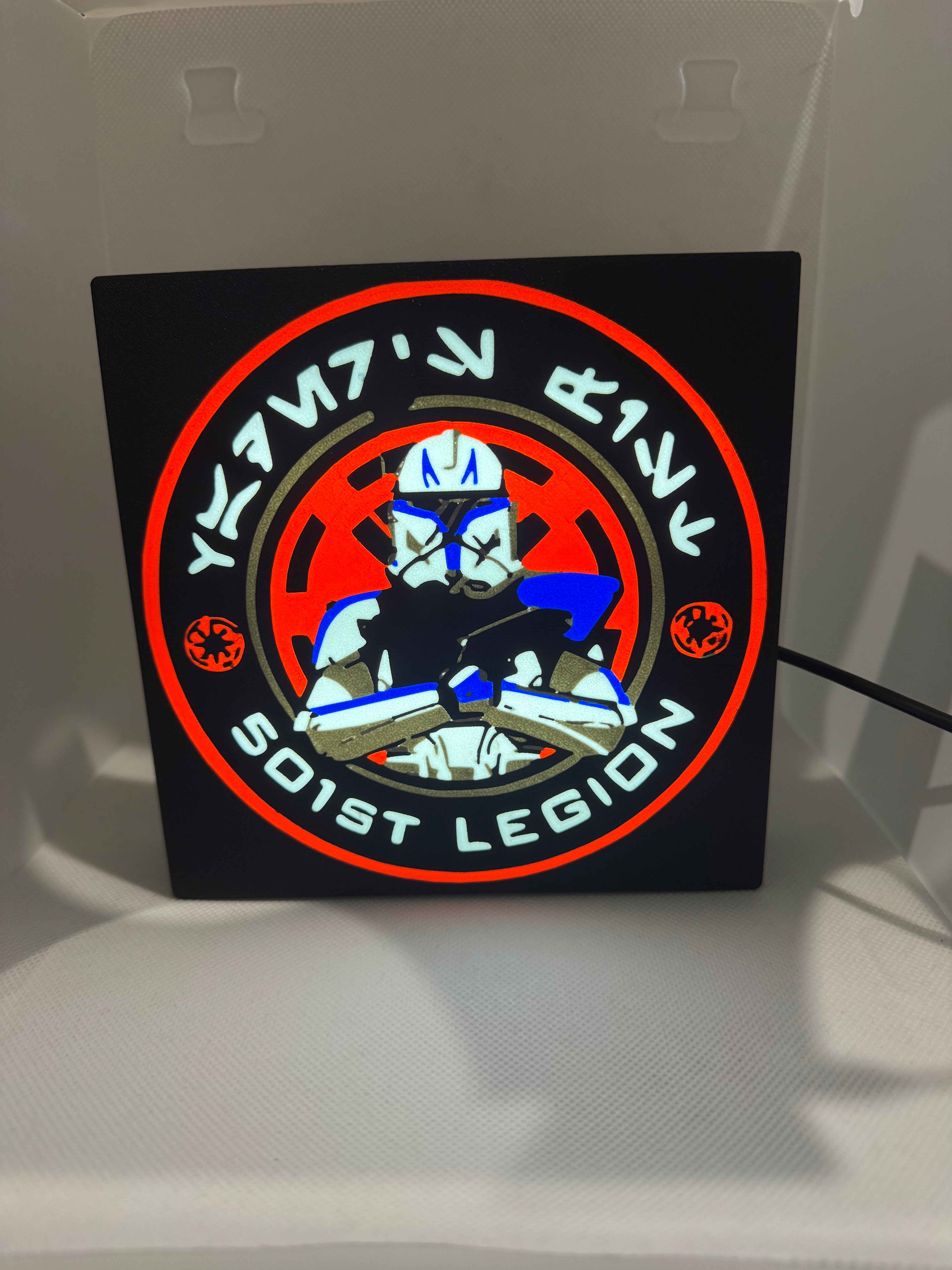 Star Wars 501st Legion Clone Trooper LED Light Box – Customizable Illuminated Sign