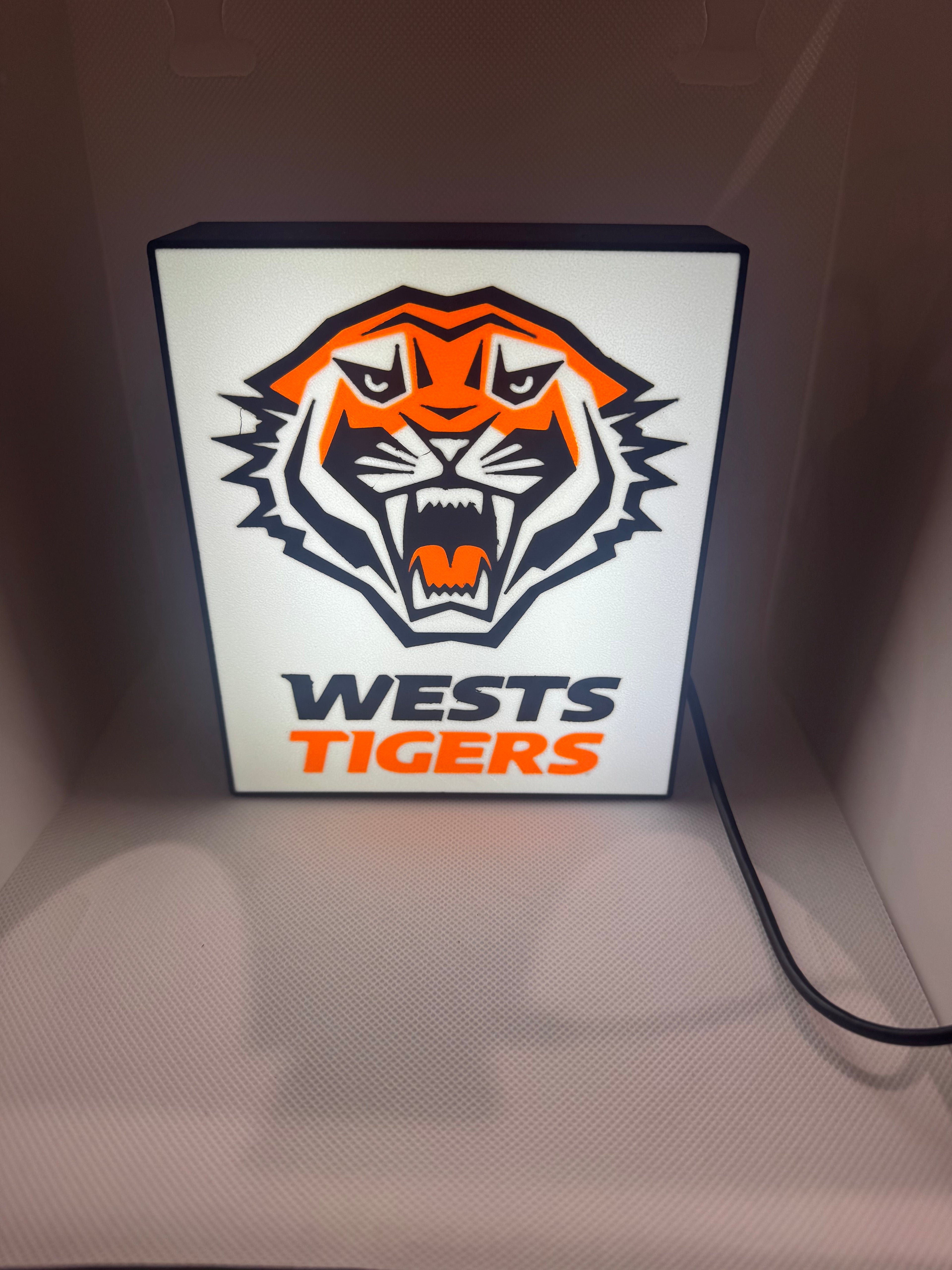 West Tigers NRL Team LED Lightbox – Perfect Sports Fan Gift!