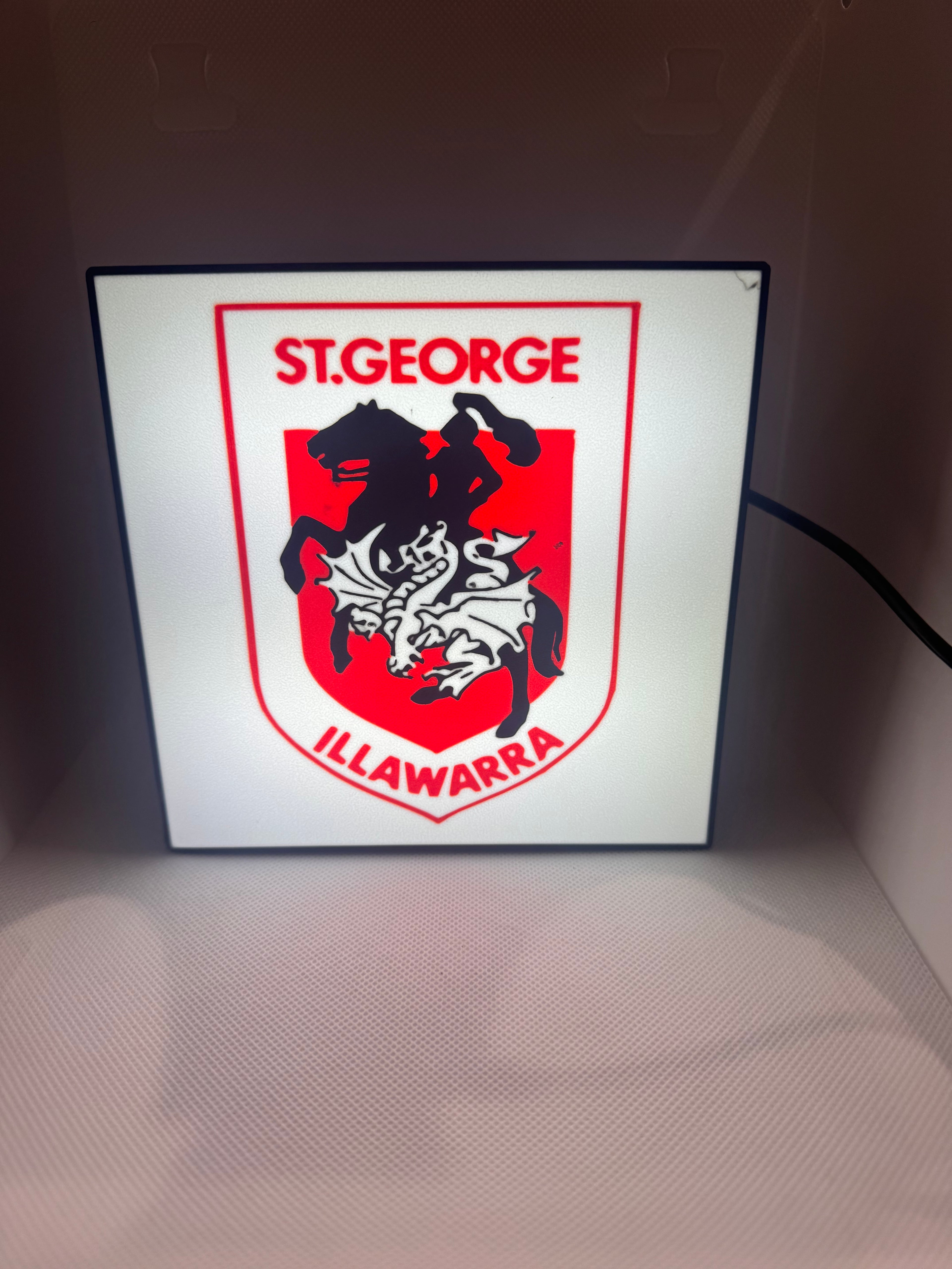 St. George Illawarra Dragons NRL Team LED Lightbox – Perfect Sports Fan Gift!