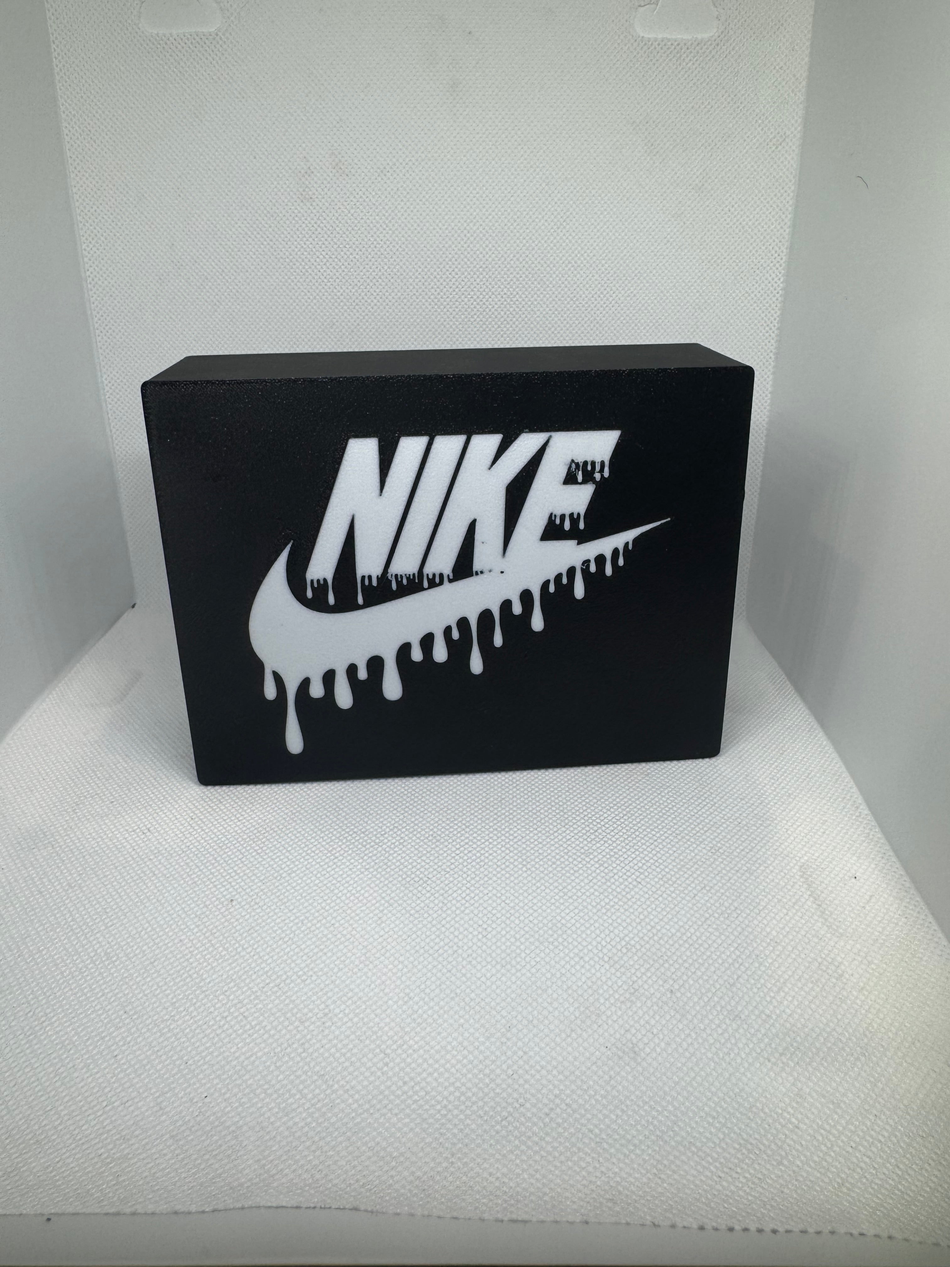 Nike Drippy Logo LED Light Sign | Illuminated Dripping Nike Swoosh Box Decor
