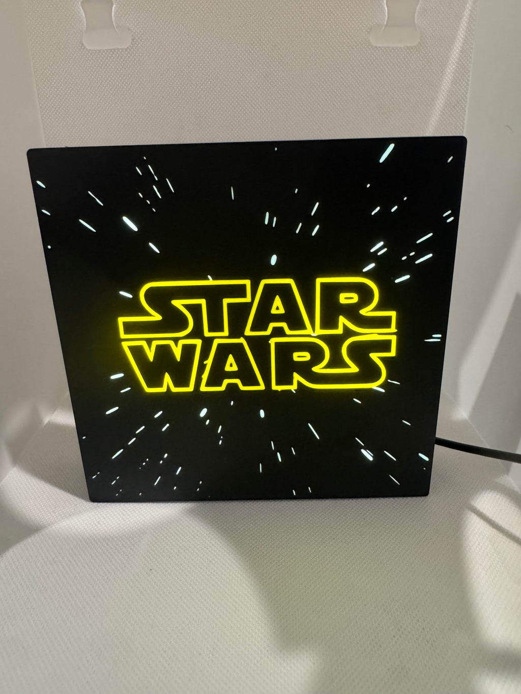 Star Wars LED Light Sign - Illuminated Hyperspace Logo Art