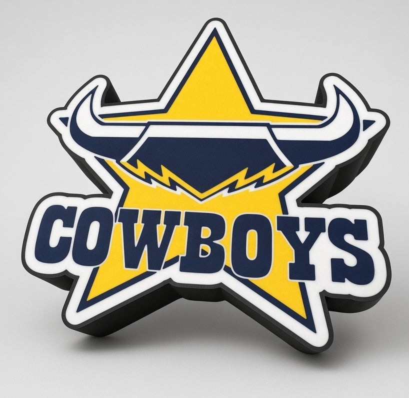 North Queensland Cowboys NRL Team LED Lightbox – Perfect Sports Fan Gift!