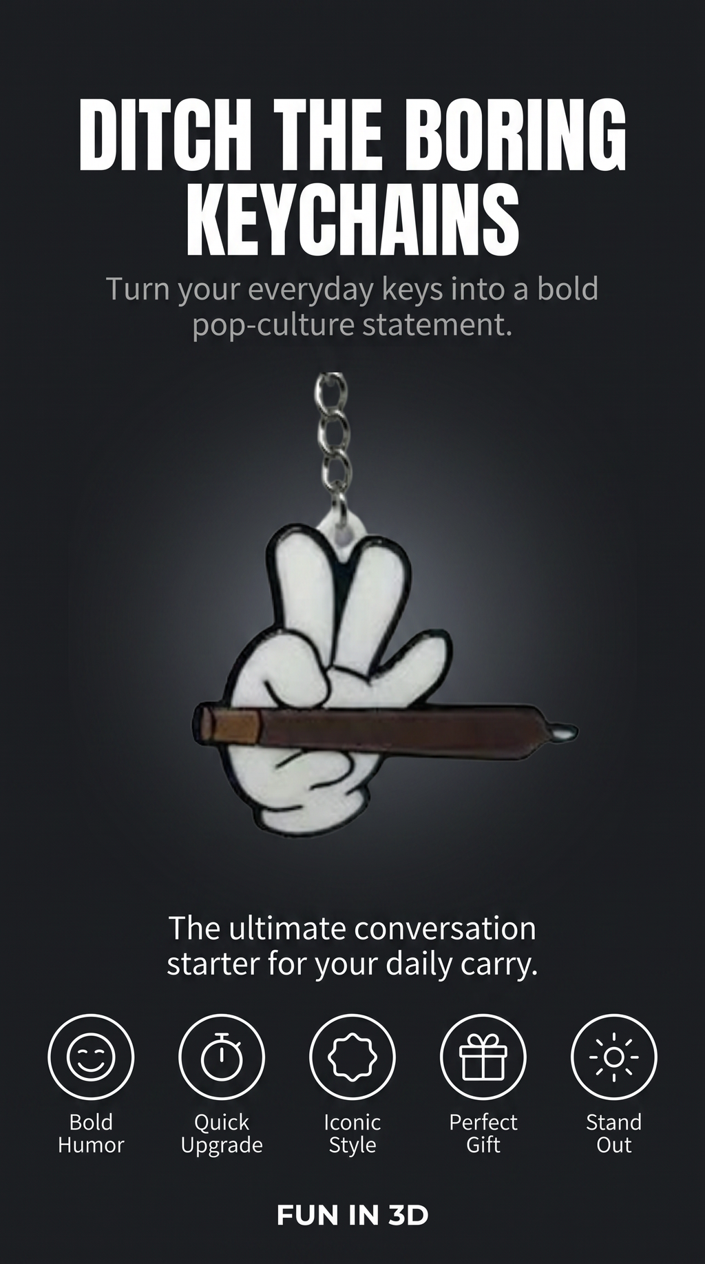 Dope Mikey Hands Keychain