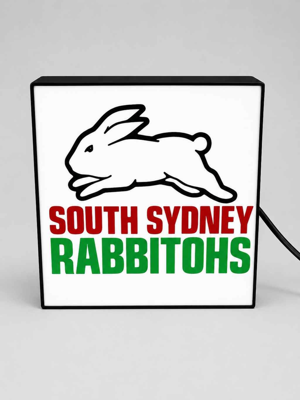 South Sydney Rabbitohs NRL Team LED Lightbox – Perfect Sports Fan Gift!