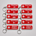 Medical Blood Type Keychain