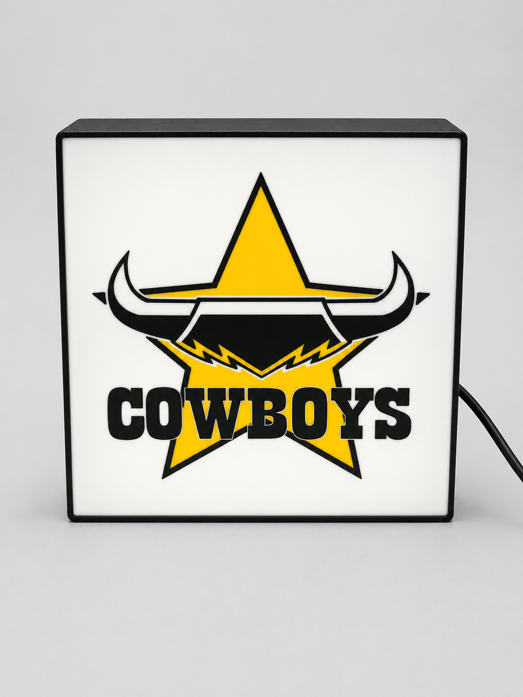 North Queensland Cowboys NRL Team LED Lightbox – Perfect Sports Fan Gift!