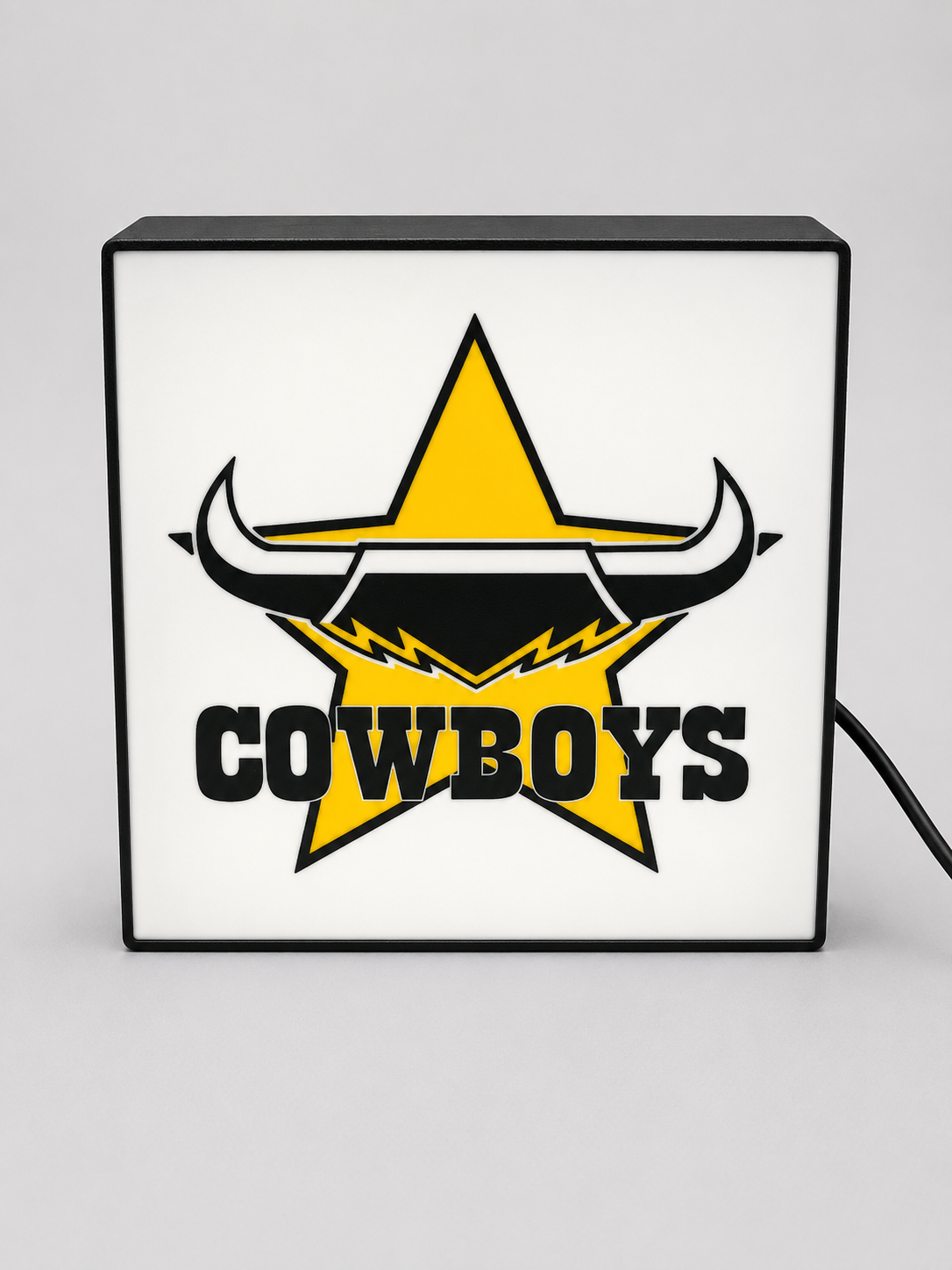 North Queensland Cowboys NRL Team LED Lightbox – Perfect Sports Fan Gift!