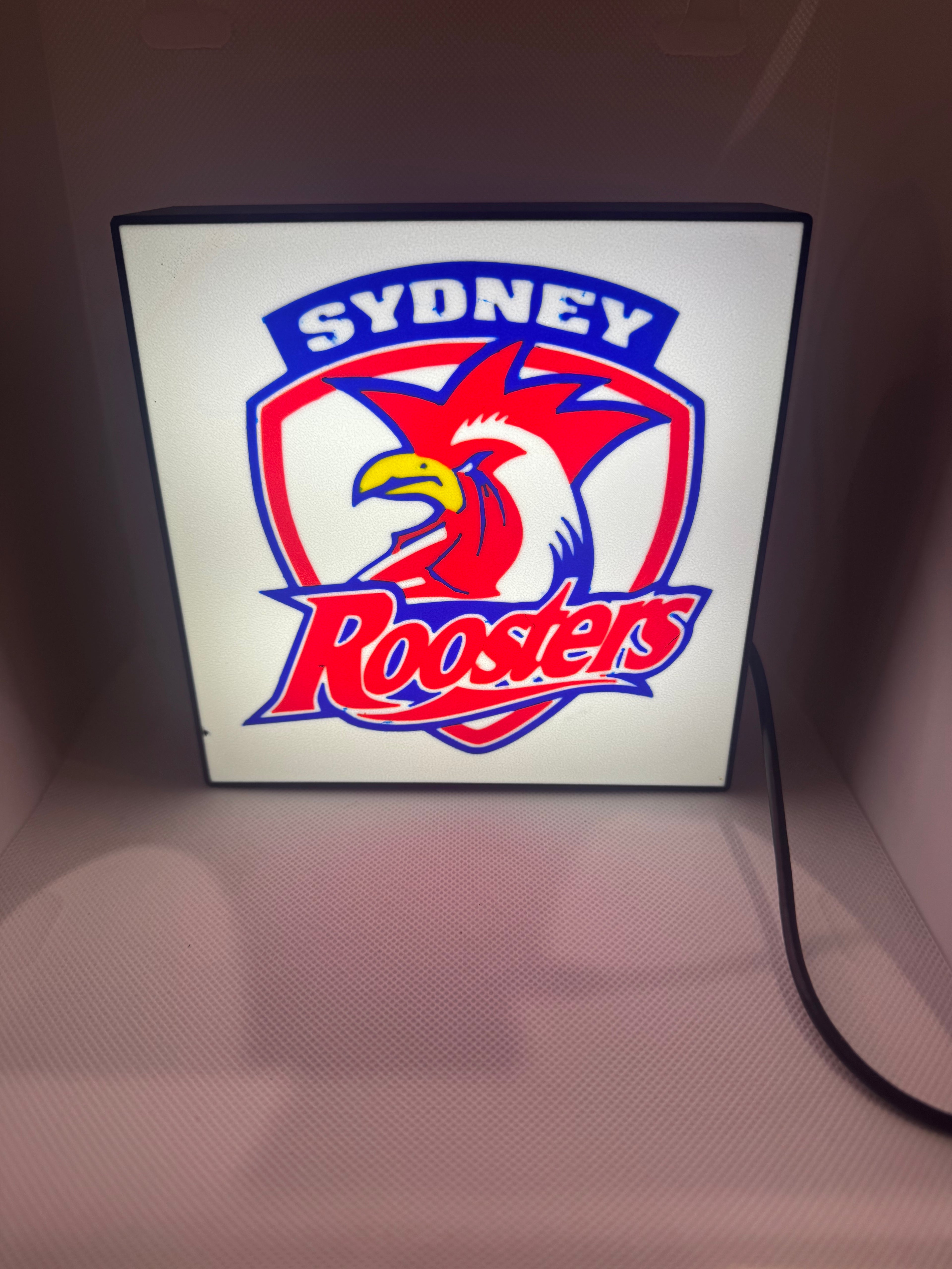 Sydney Roosters NRL Team LED Lightbox – Perfect Sports Fan Gift!