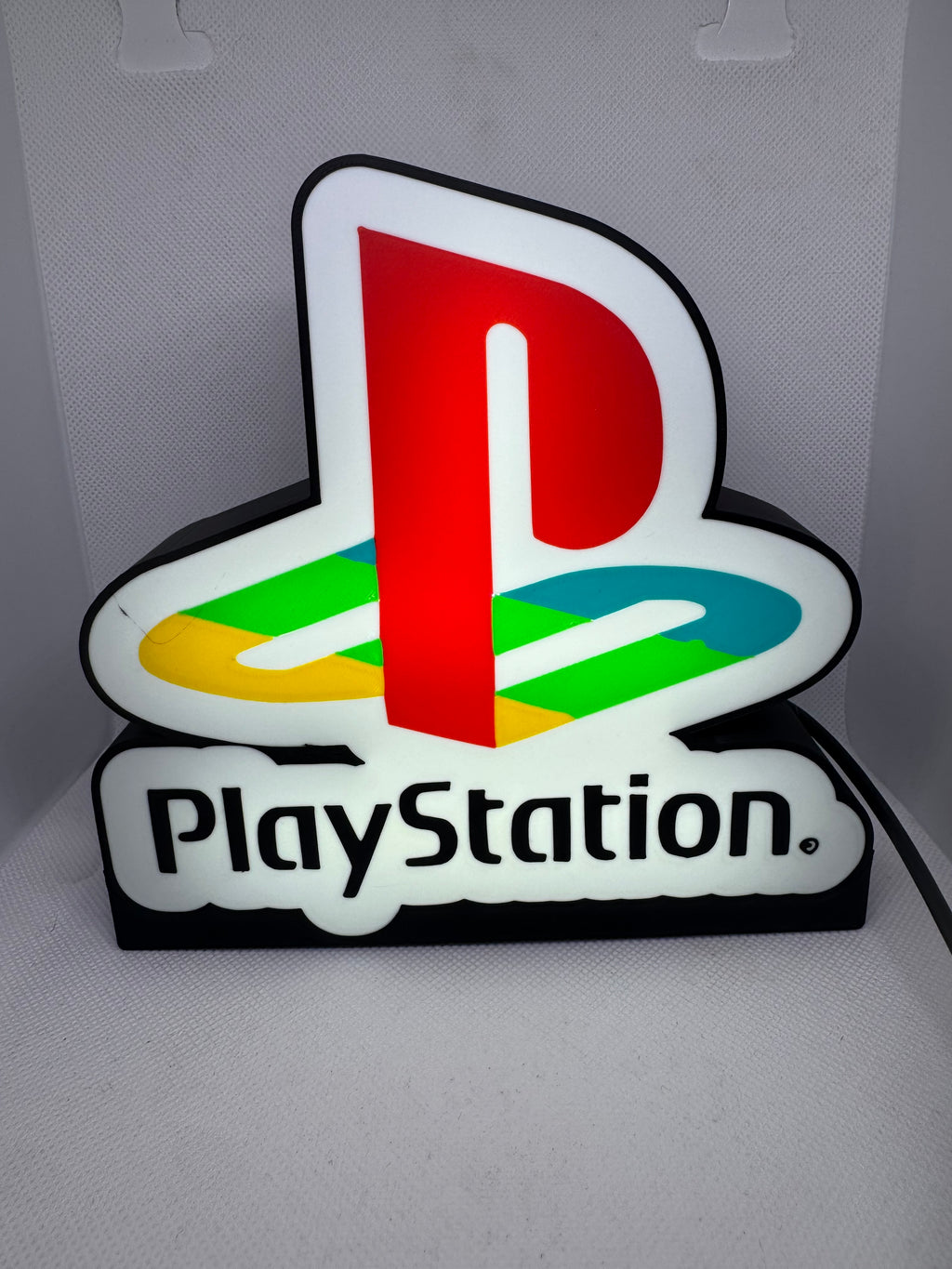 PlayStation Logo LED Light Sign - Illuminated Gaming Decor