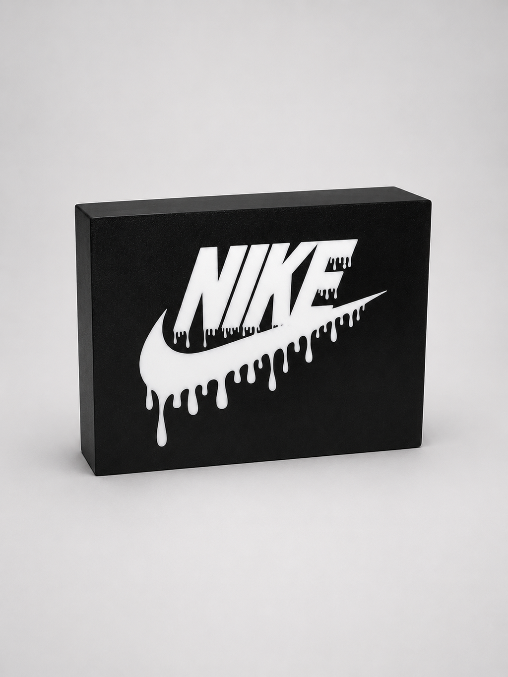 Nike Drippy Logo LED Light Sign | Illuminated Dripping Nike Swoosh Box Decor