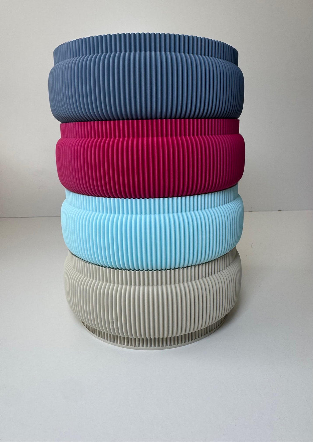 Capri Ribbed Plate: Modern Matte Catchall Tray, Key Bowl, Trinket Dish