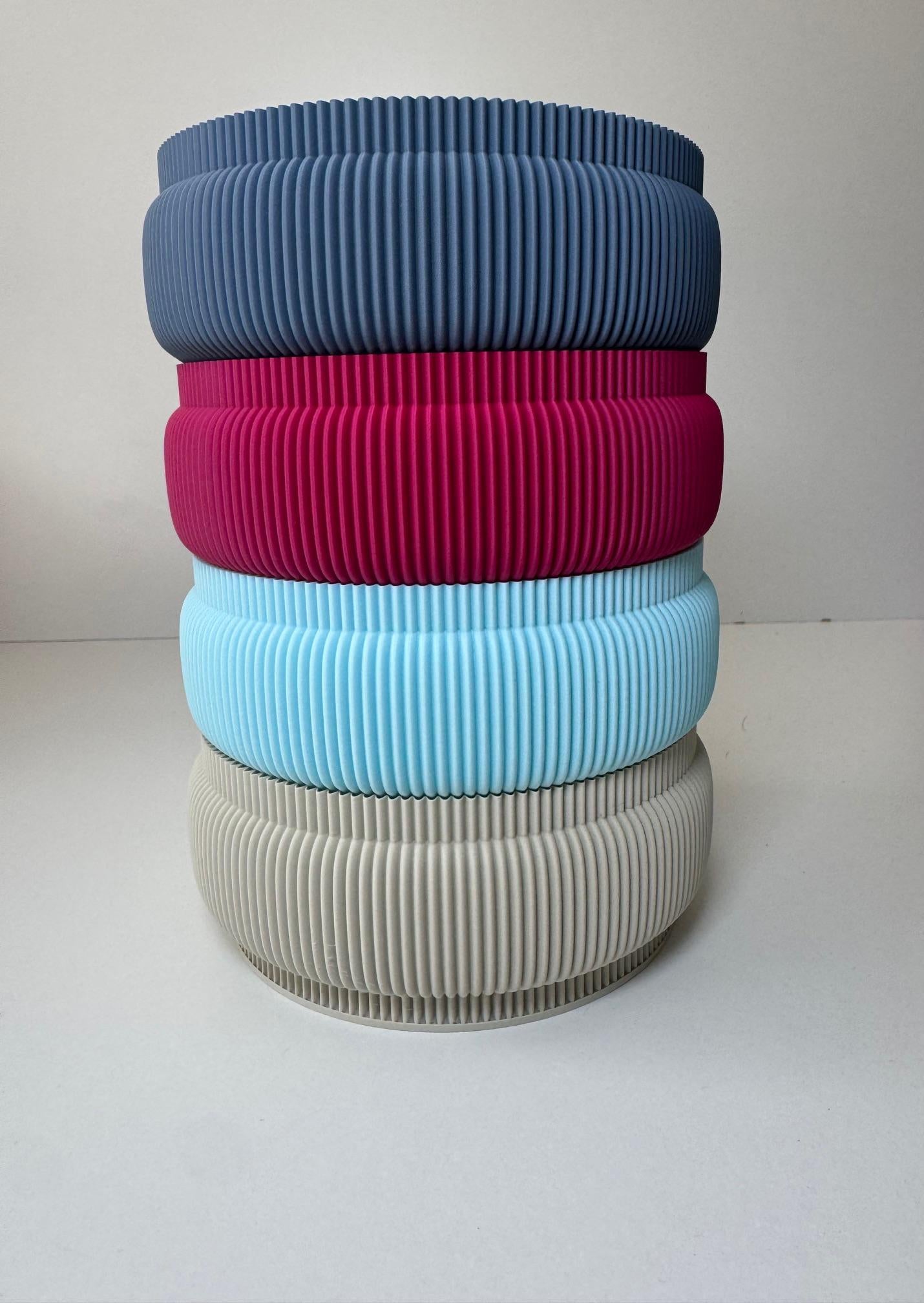 Capri Ribbed Plate: Modern Matte Catchall Tray, Key Bowl, Trinket Dish