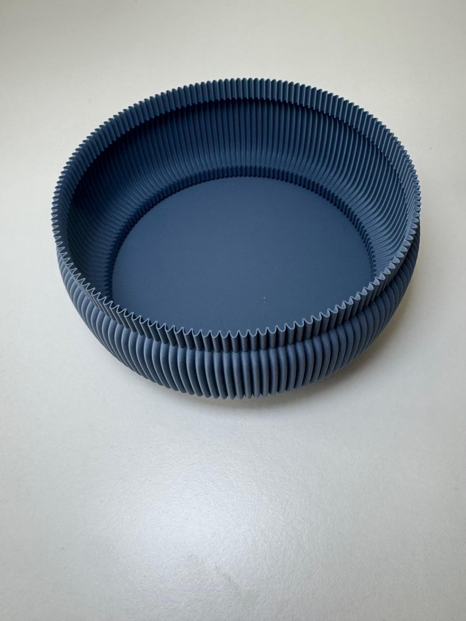 Capri Ribbed Plate: Modern Matte Catchall Tray, Key Bowl, Trinket Dish