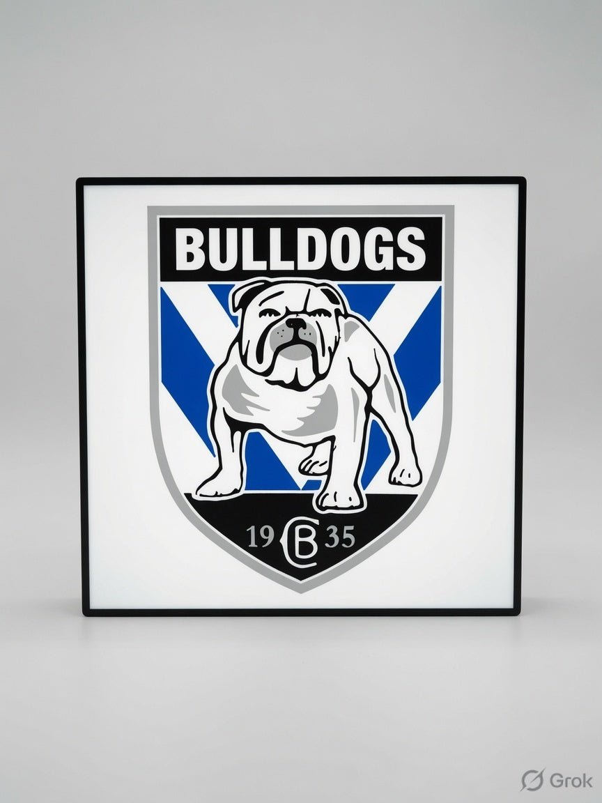 Canterbury-Bankstown Bulldogs NRL Team LED Lightbox – Perfect Sports Fan Gift!